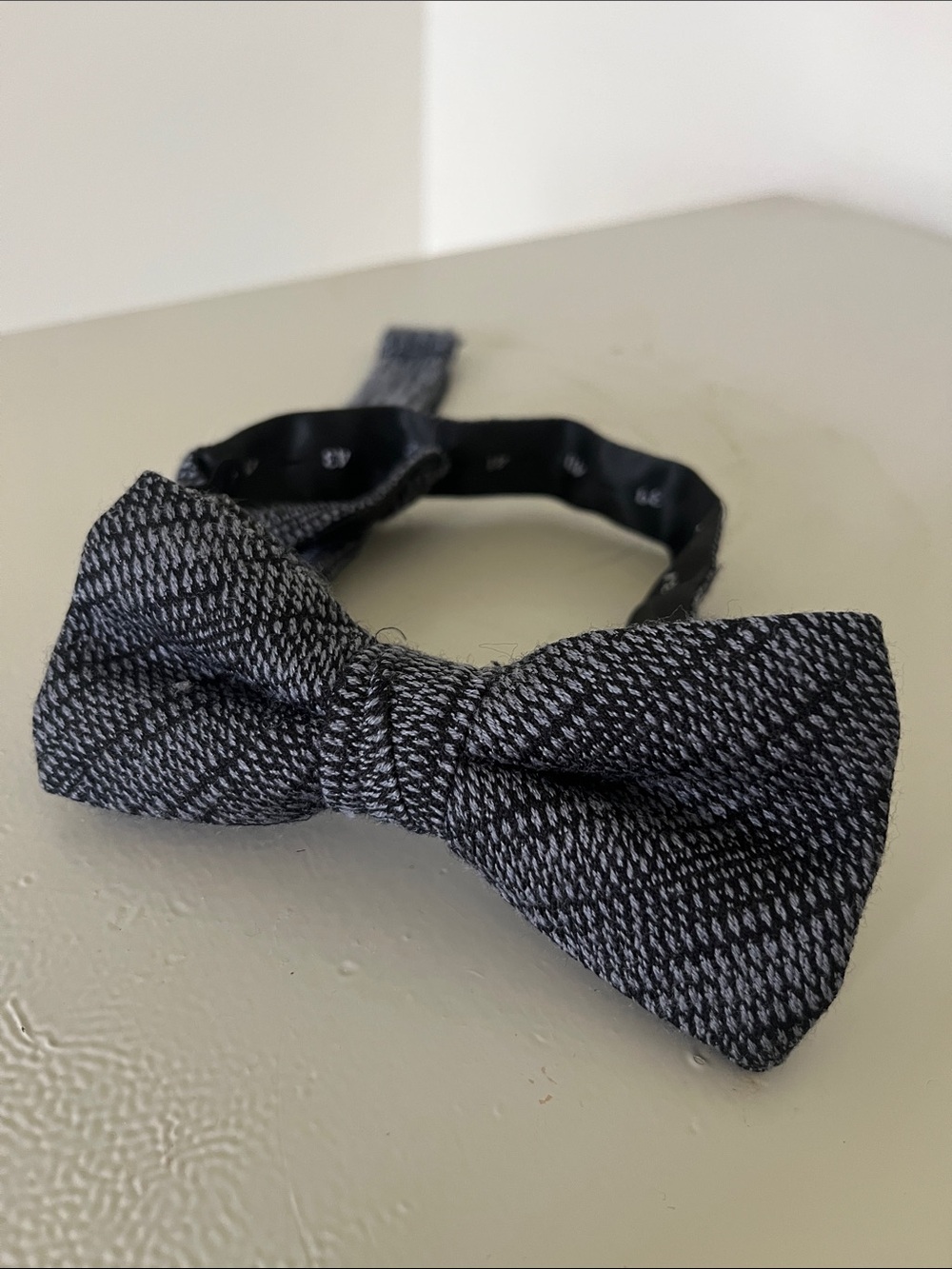 Mexx Black and White Textured Bow Tie